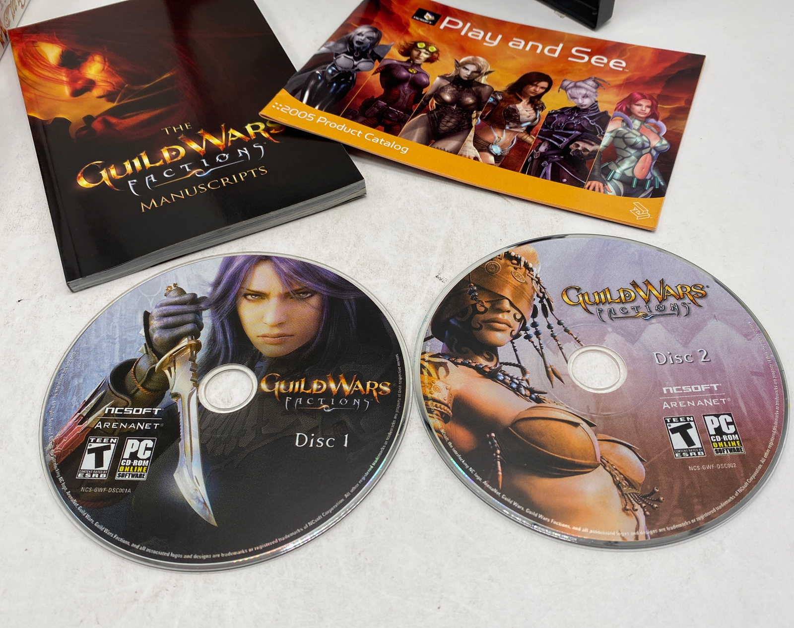 Guild Wars Factions PC CD-ROM Windows Video Game NCSOFT Arenanet COMPLETE