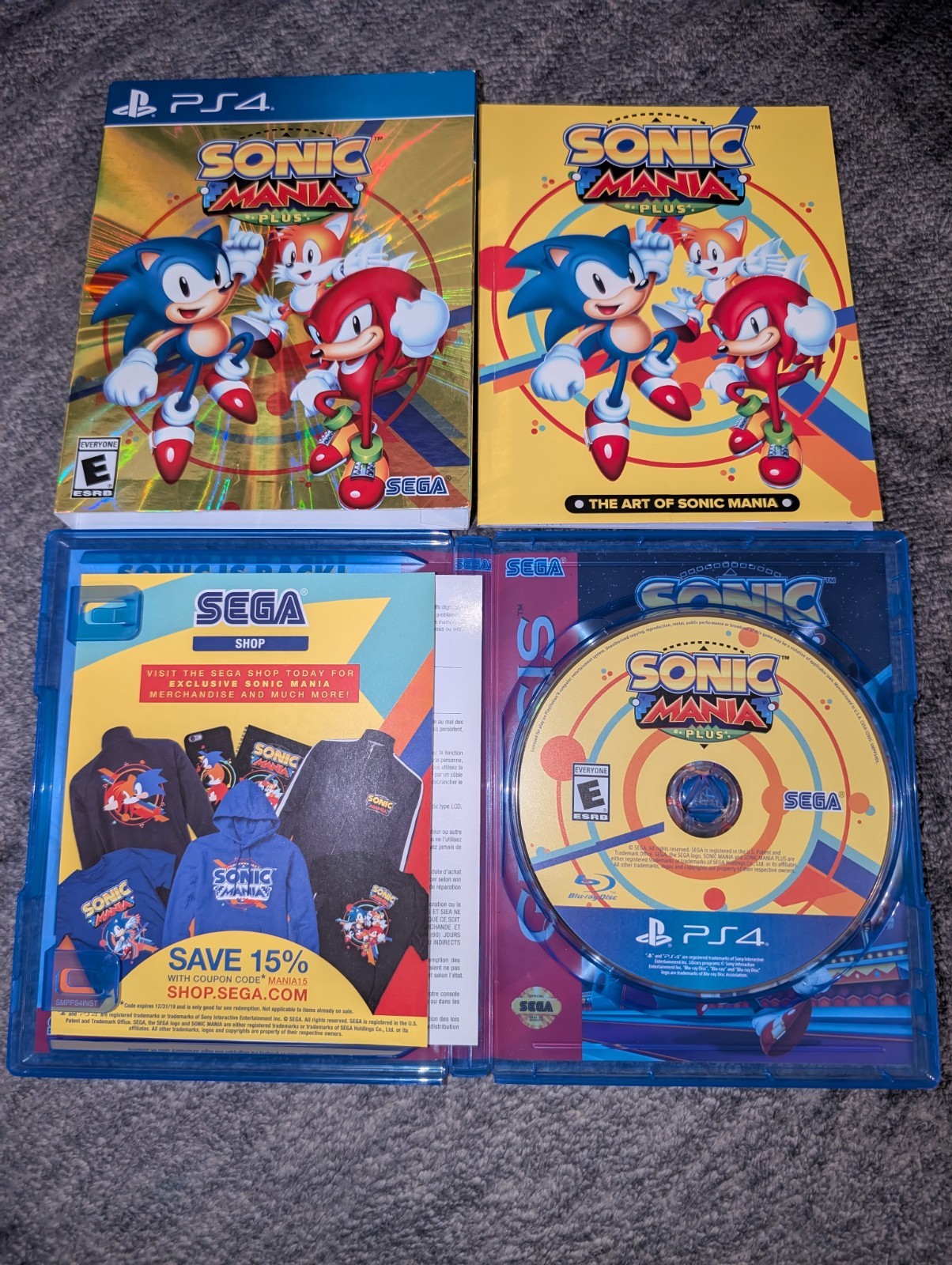 Sonic Mania Plus (Sony PlayStation 4, 2018) CIB/Complete! Free Shipping!
