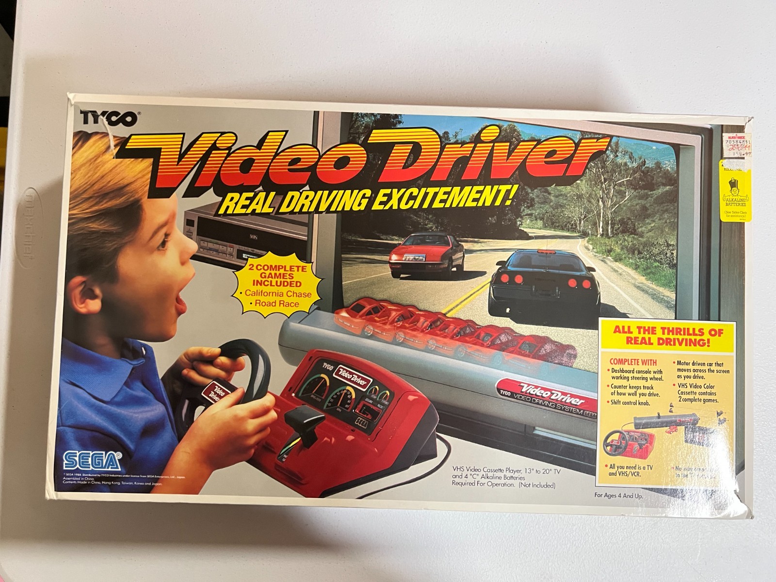 Sega Tyco Video Driver VHS Video Game Instructions Complete Rare Retro
