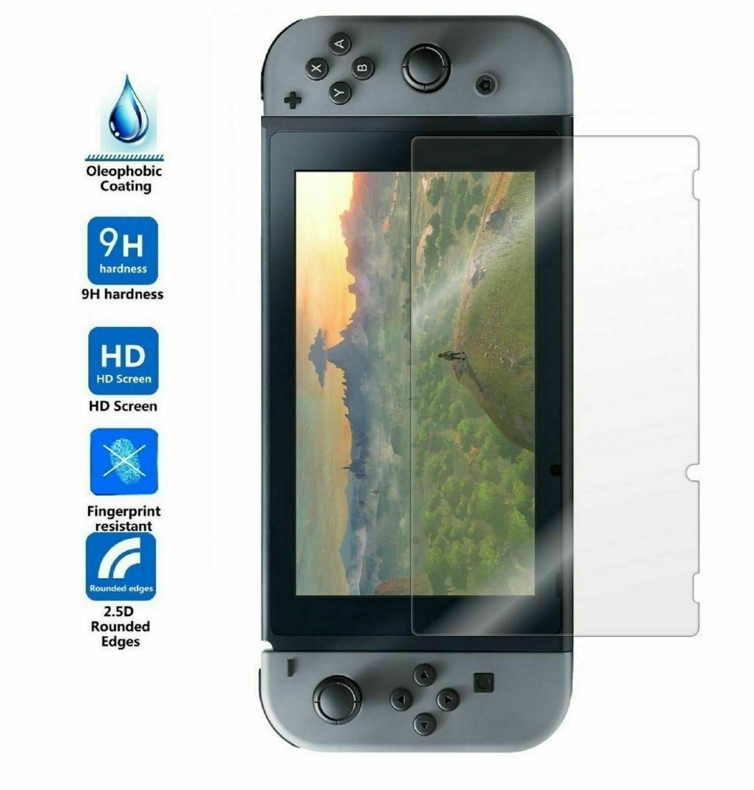 124X Pack Nintendo Switch Premium Tempered Ultra Clear Glass Screen Protector