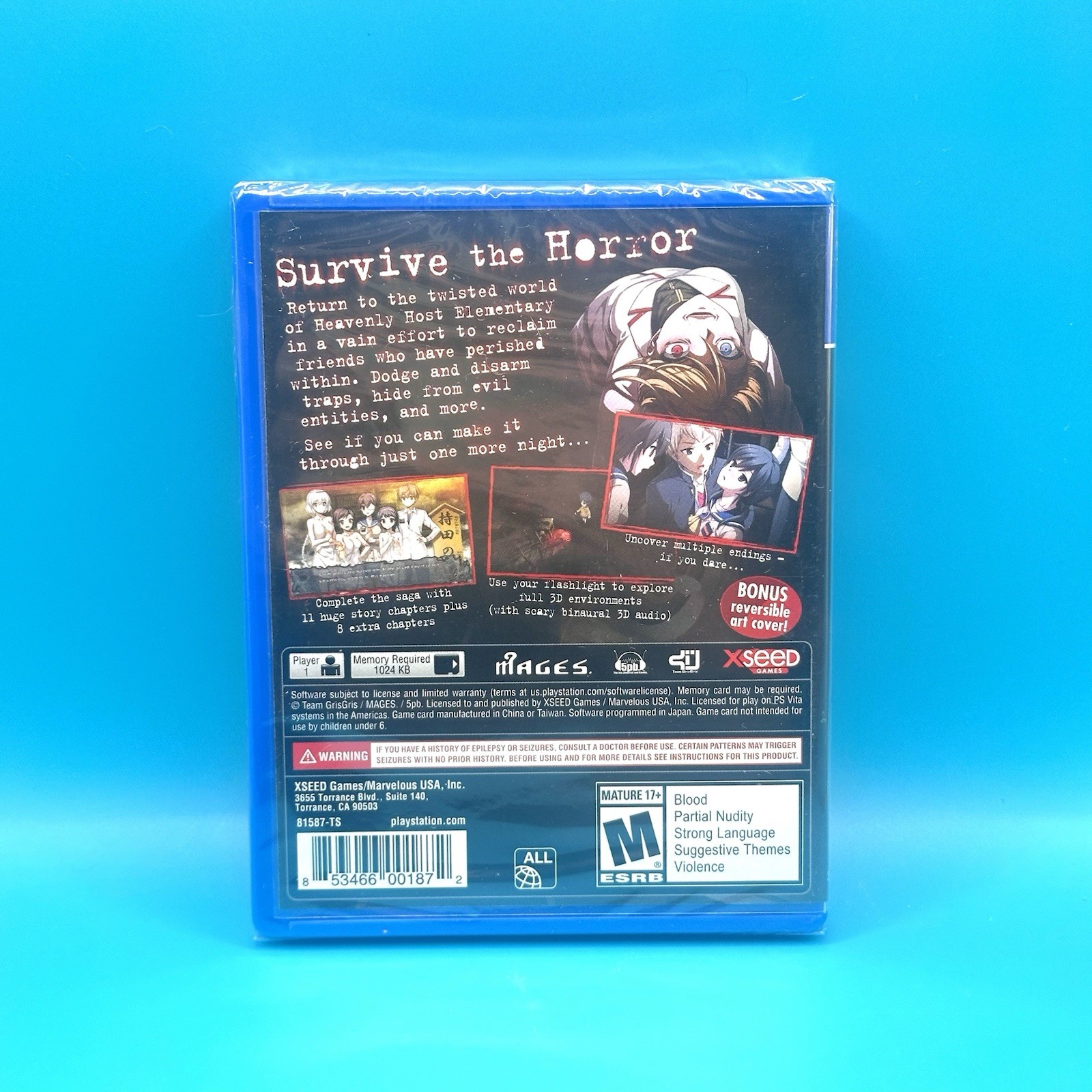Corpse Party Blood Drive PlayStation Vita Brand New Factory Sealed