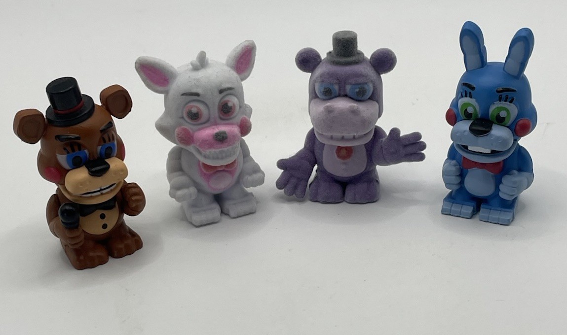 Five Nights At Freddys Faz’s Fizzy Station Mini Figure Lot (4) FNAF Mr Hippo ++