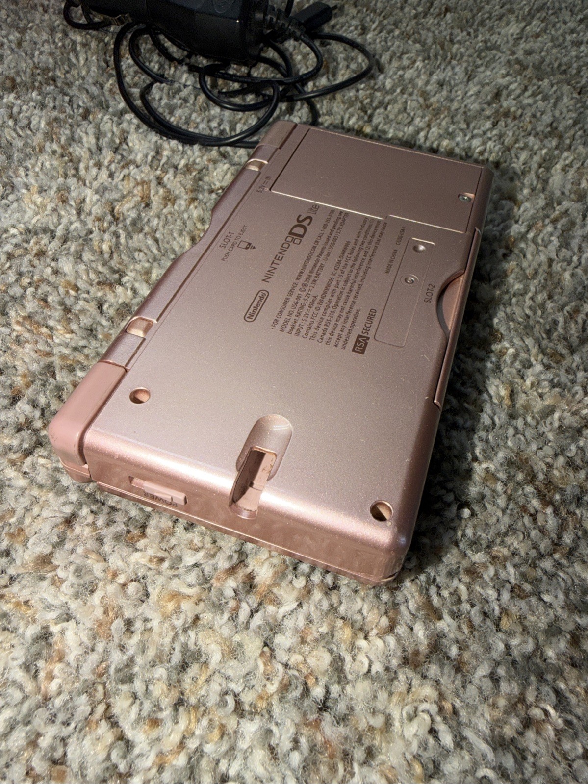 Nintendo DS Lite Console USG-001 with charger Case – Pink With 9 Games