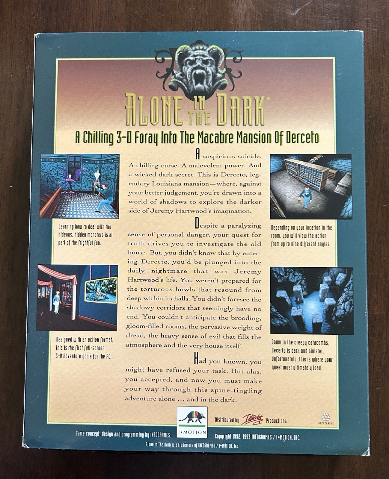 Alone In The Dark PC Computer Big Box Complete In Box CIB EXC Condition IBM 3.5″