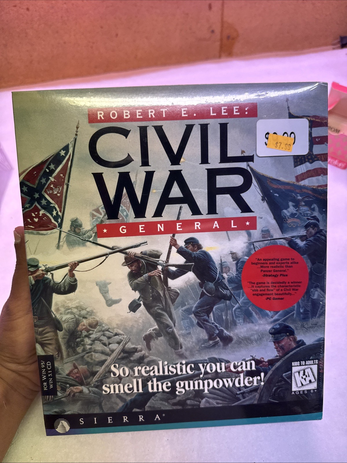 Robert E Lee Civil War General 1996 PC CD-ROM Video Game Sealed Big Box Vintage