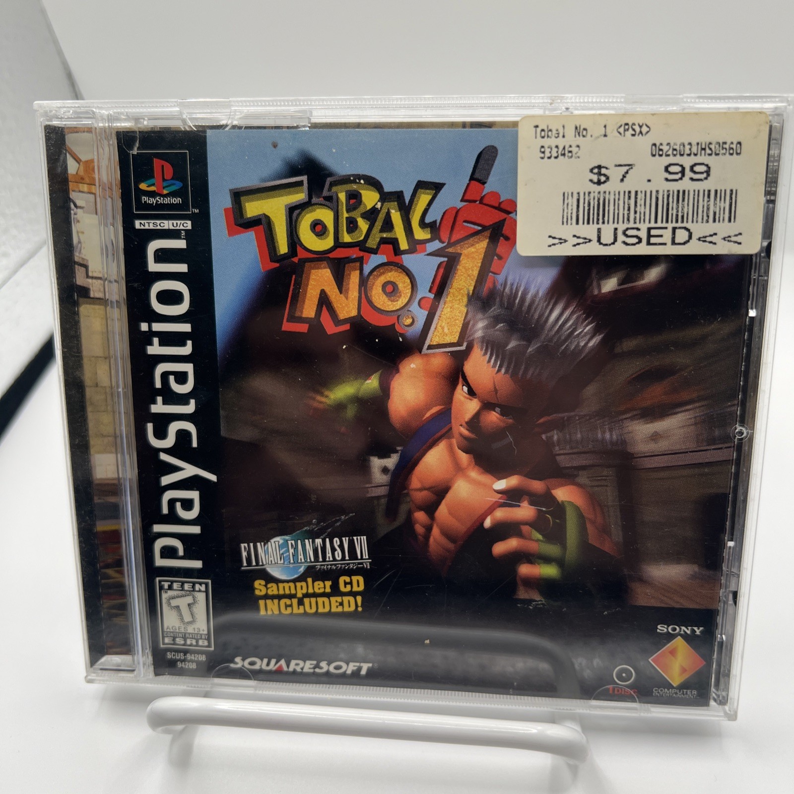 Tobal No. 1 (Sony PlayStation 1, PS1) CASE AND Cover Art Only *NO GAME