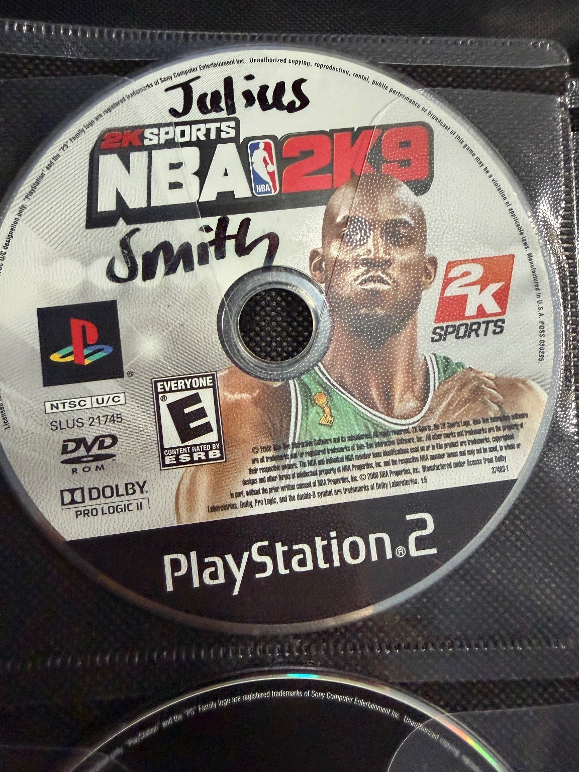 NBA 2K9 PlayStation 2 Video Game Basketball Sports PS2