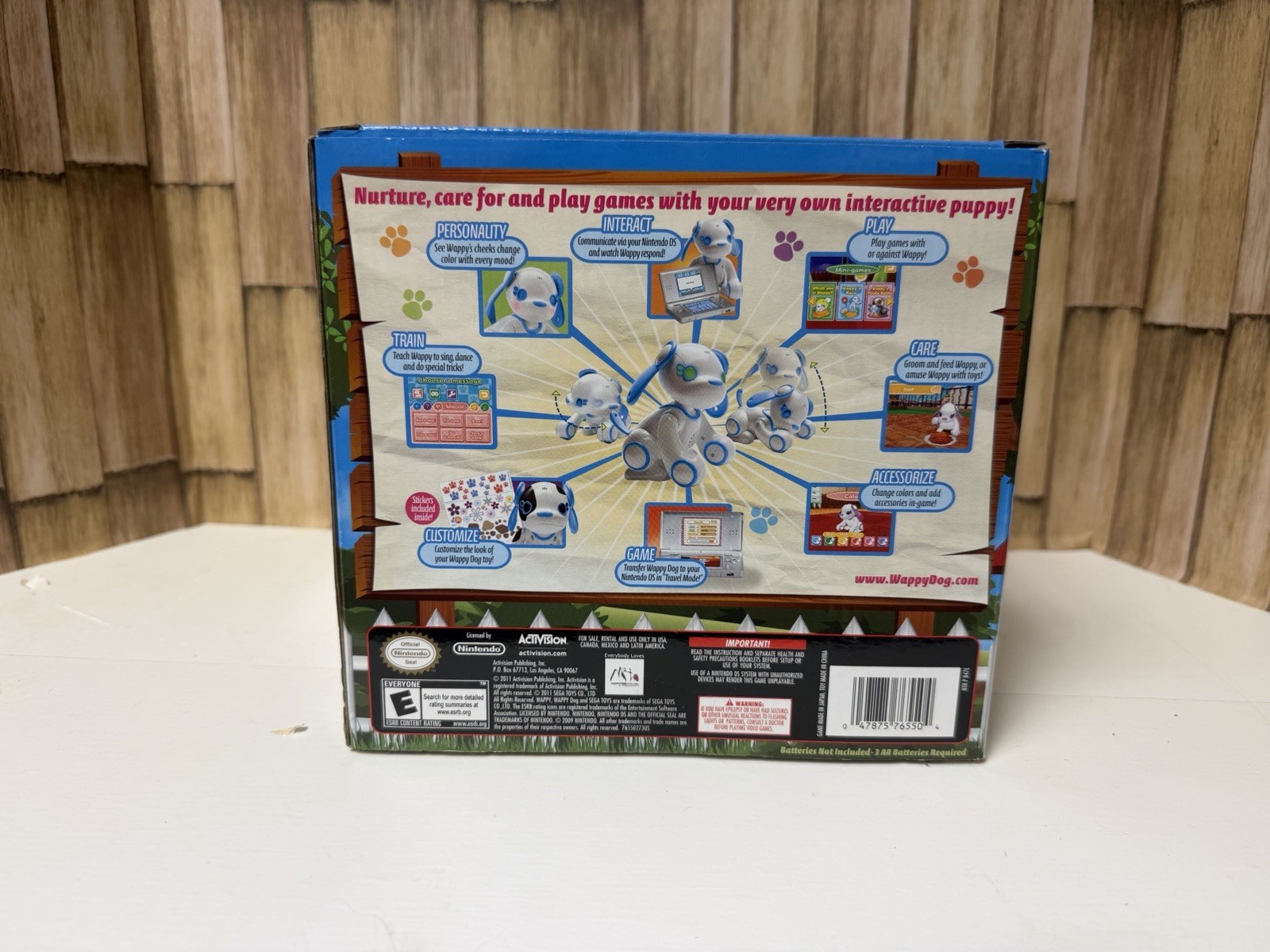 Activision Wappy Dog Interactive Puppy Toy for Nintendo DS (2011) *NEW