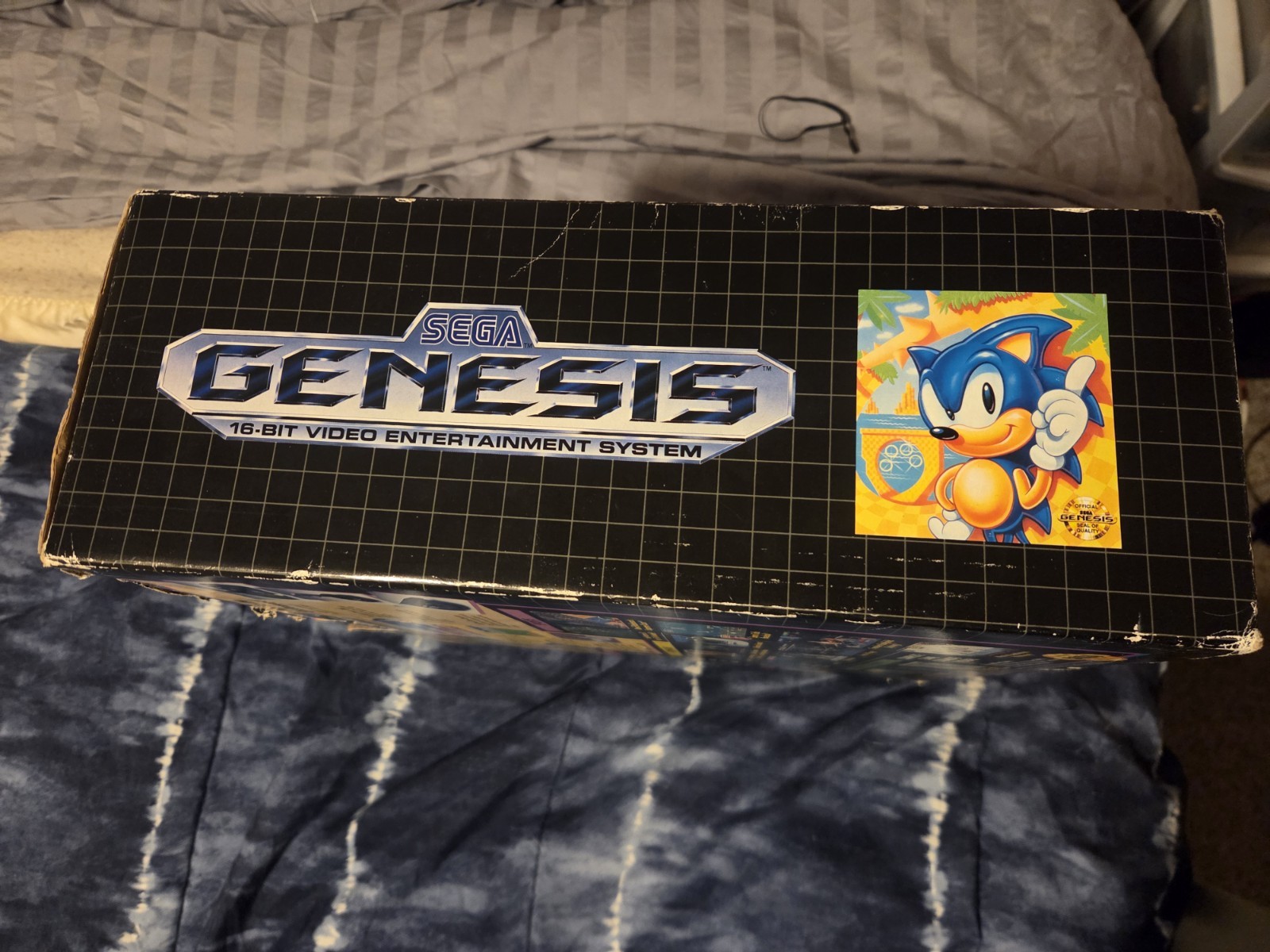 Sega Genesis Original Box *NO CONSOLE*, warranty card, Sonic & Operations manual