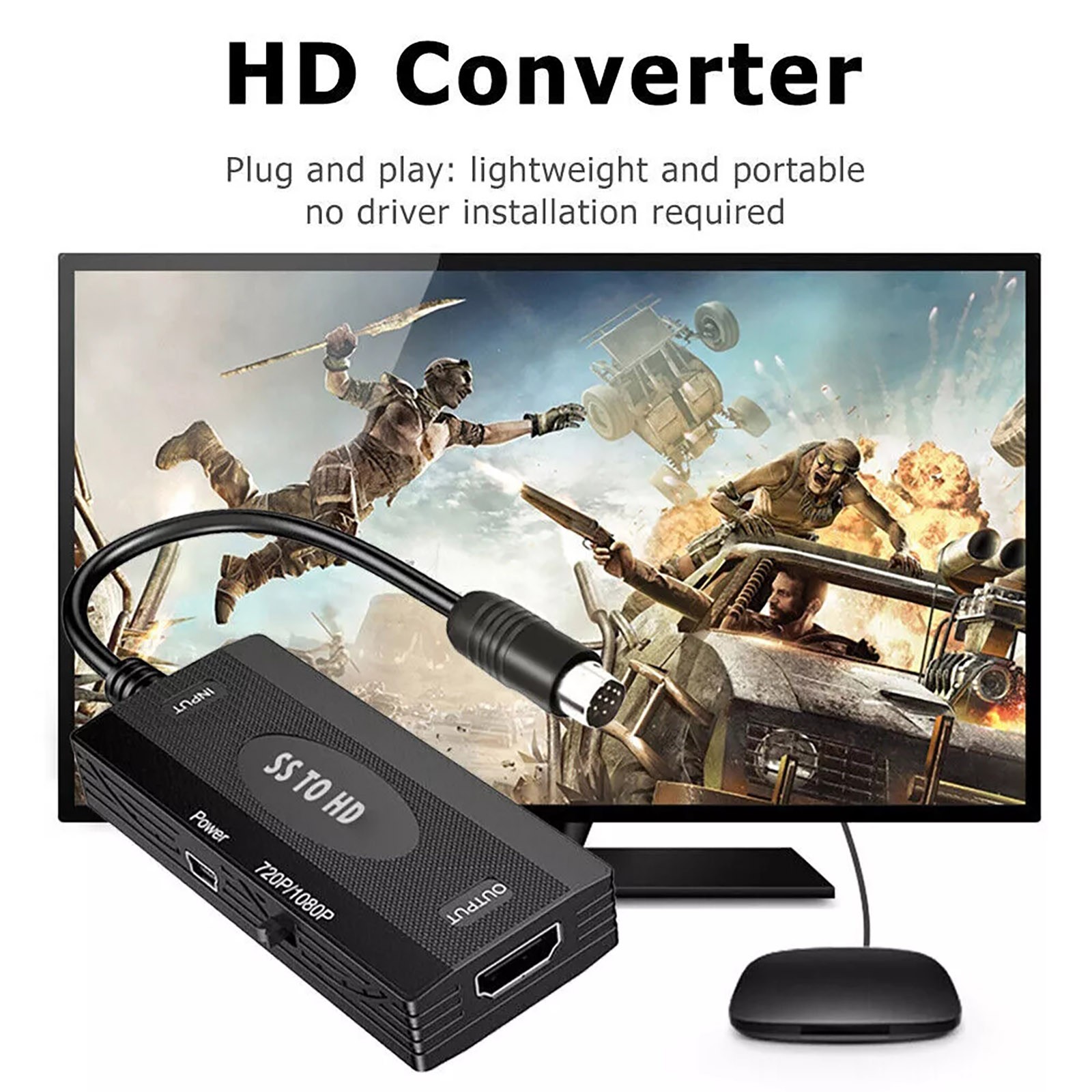 HDMI Converter For Sega Saturn Game All Display Modes SS To HD Plug and Play
