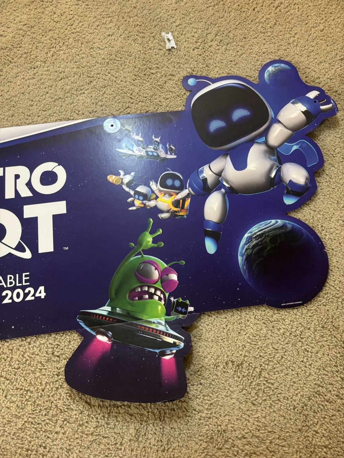 Astro Bot PlayStation 5 Hanging Display Promo GameStop- 2024 Very Rare! 3ft PS5