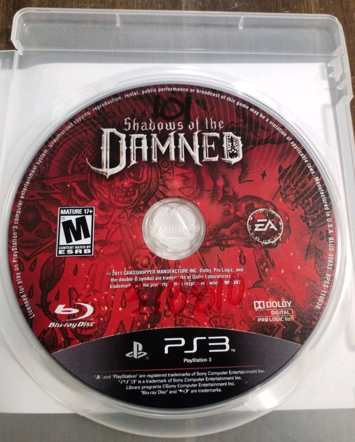 Shadows of the Damned Sony PlayStation 3 PS3 Disc Only Tested