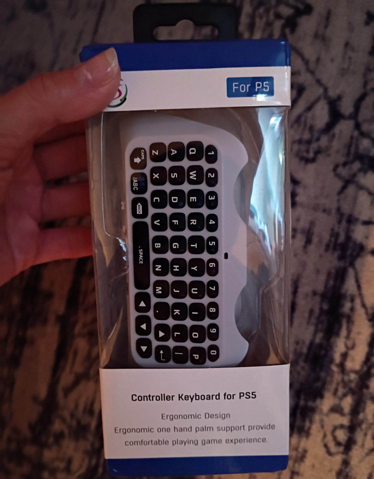 PS5 Controller Keyboard Chatpad, Bluetooth Wireless, Ergonomic. Plug & Play Aux.