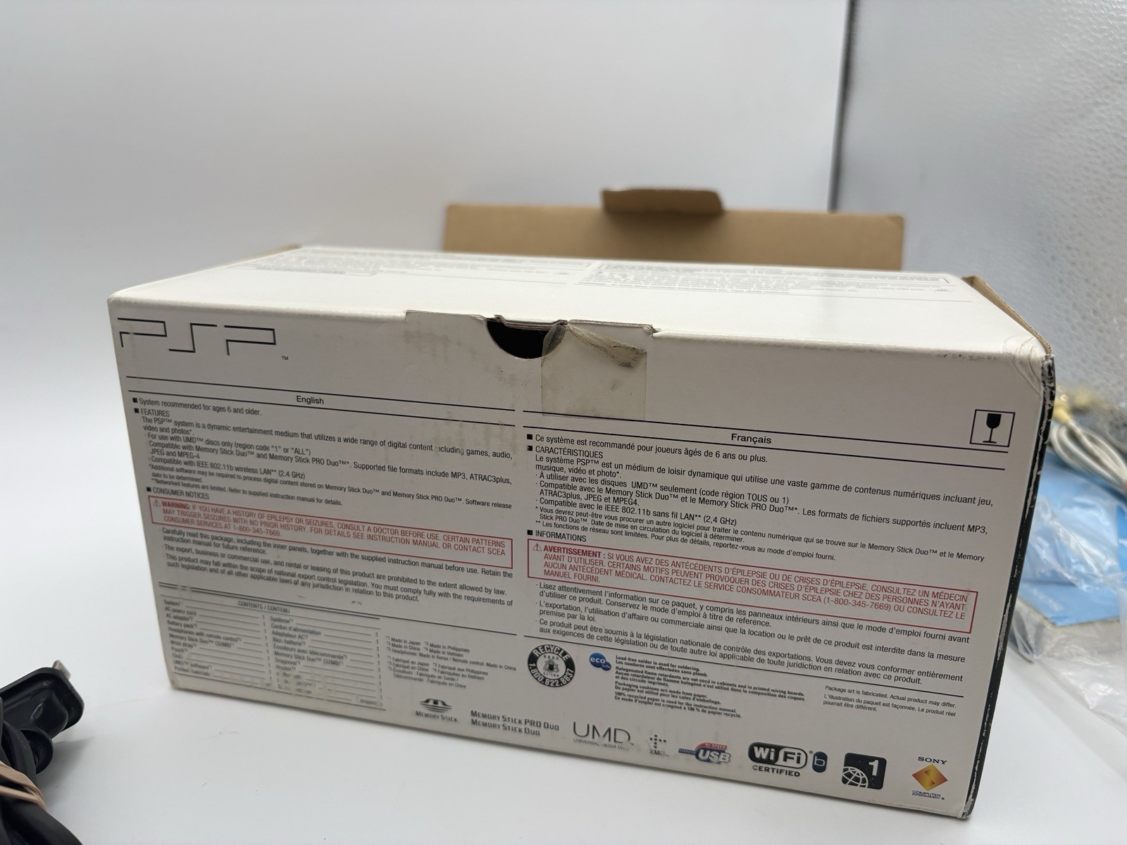 Sony PSP 1001 Console W/ Box & Accessories – Tested Works! Clean + Memory Stick