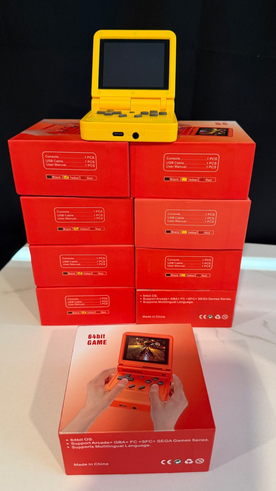 64 Bit PowKiddy folding handheld w/ 32 GB card 2090 games