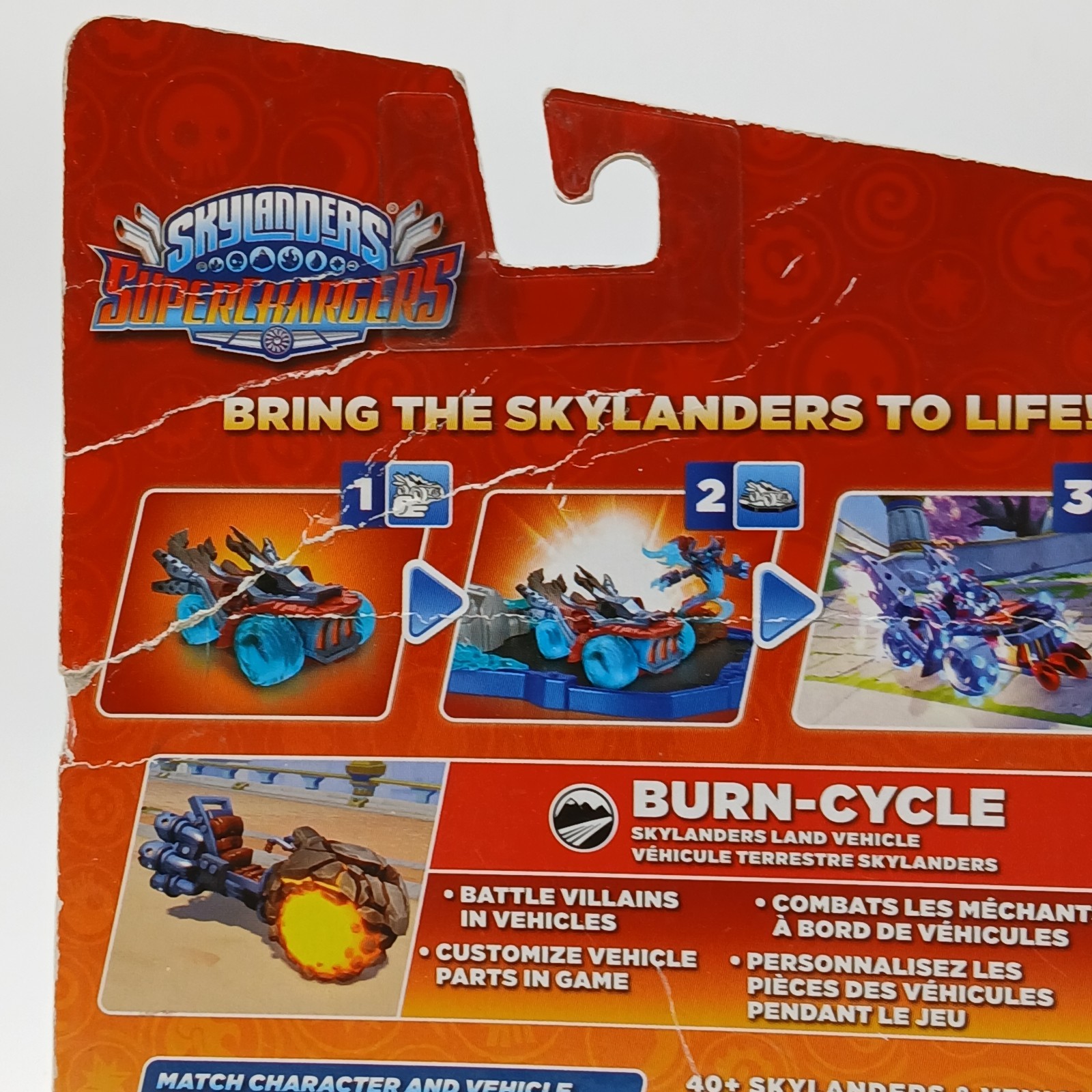 Skylanders SuperChargers Burn Cycle Fire Land Vehicle Toys to Life NOS READ FLAW