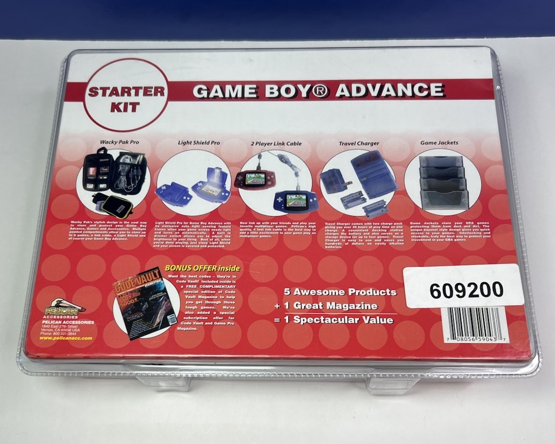 Pelican Gameboy Advance Starter Kit Wacky Pack Pro Light Shield Charger Jackets