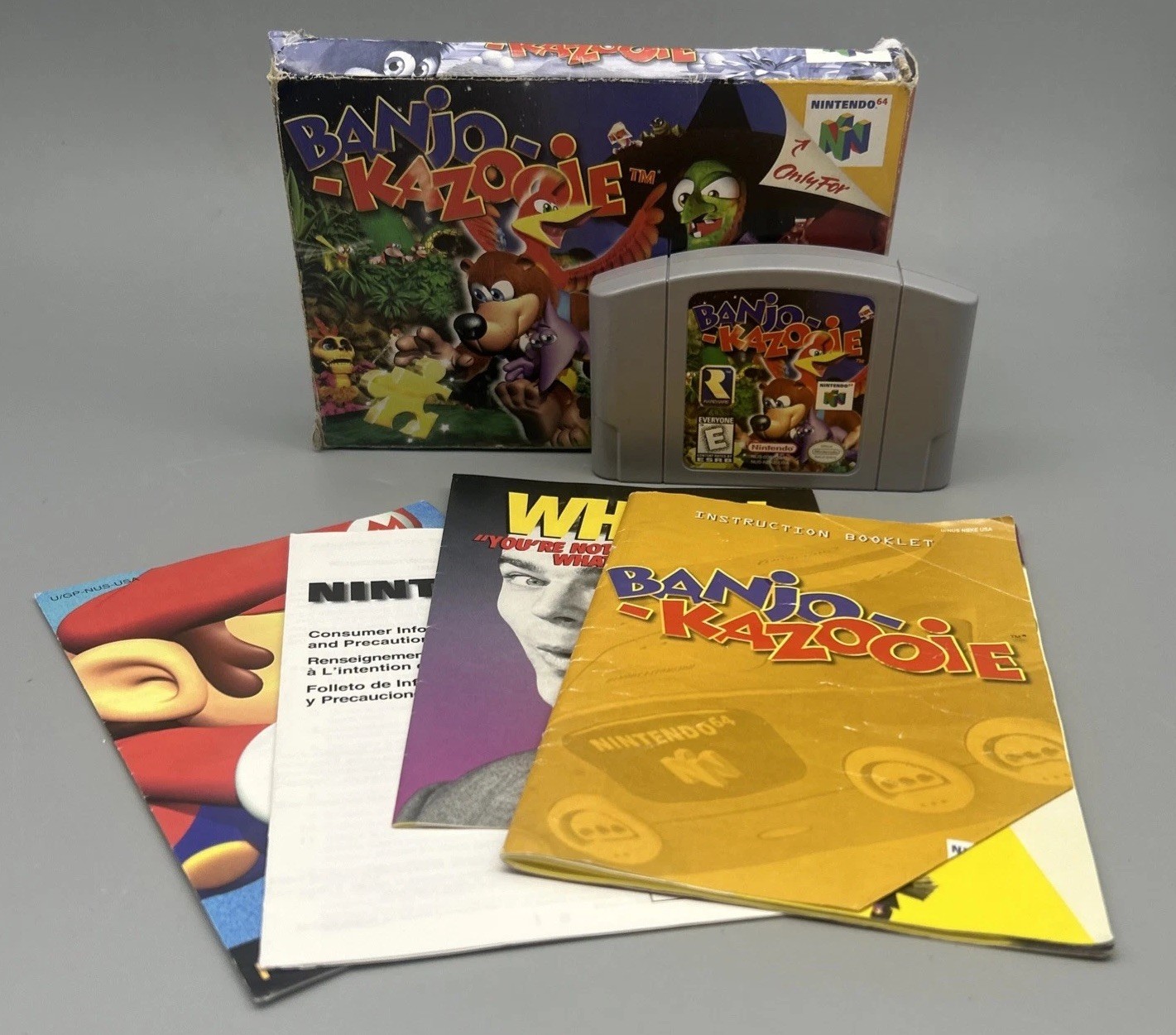 Banjo-Kazooie (Nintendo 64 N64) Complete in Box CIB W/Manual Authentic Tested