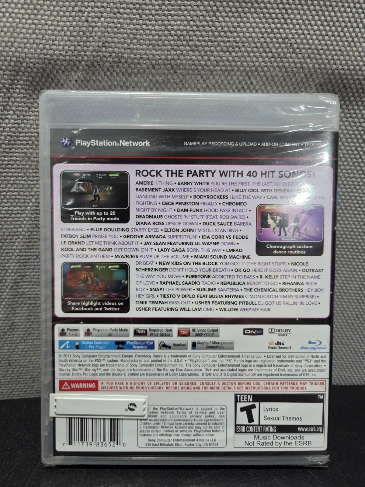 Everybody Dance Sony PlayStation 3 PS3 Video Game NEW SEALED