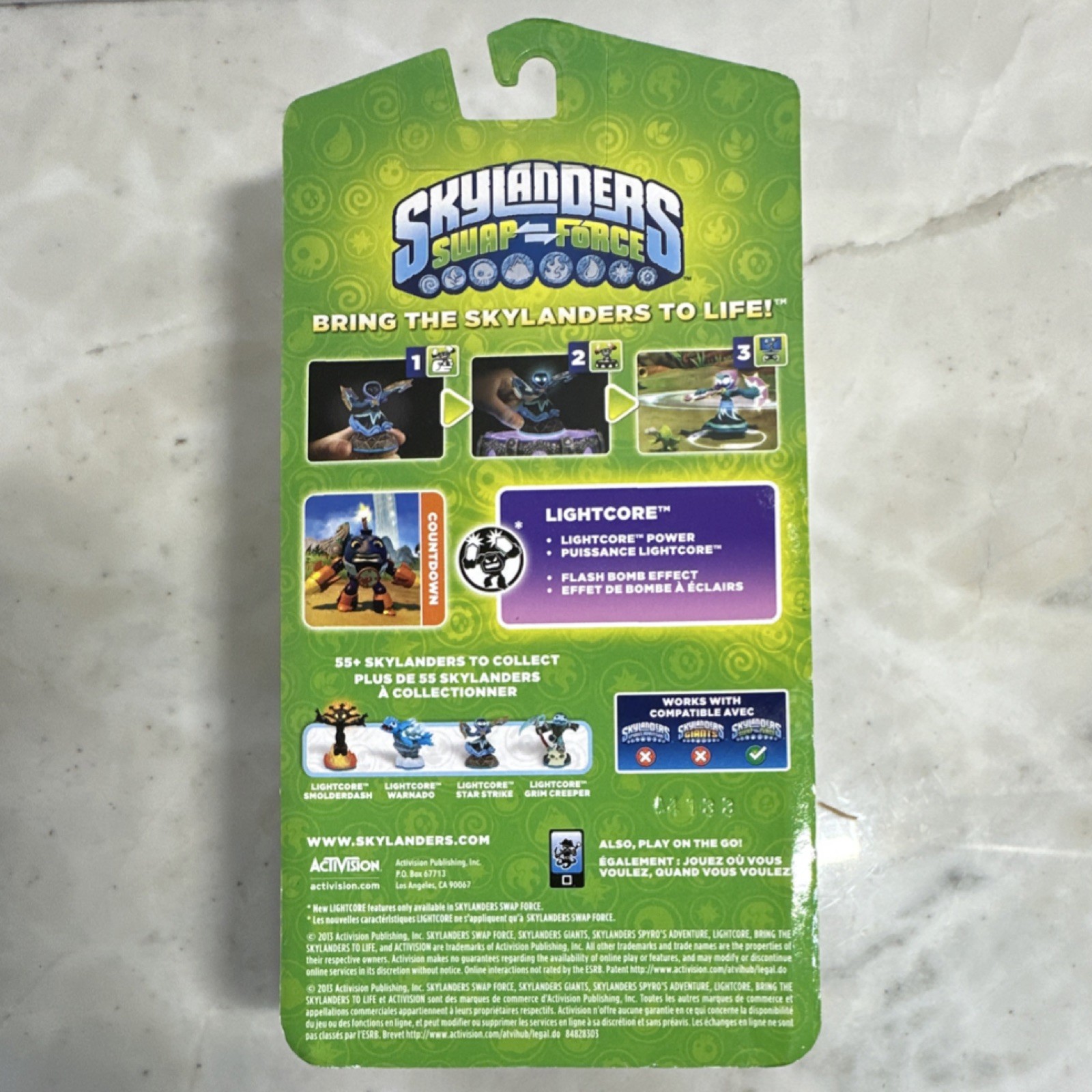 Activision Skylanders Swap Force Countdown Lightcore Lights Up Character Figure