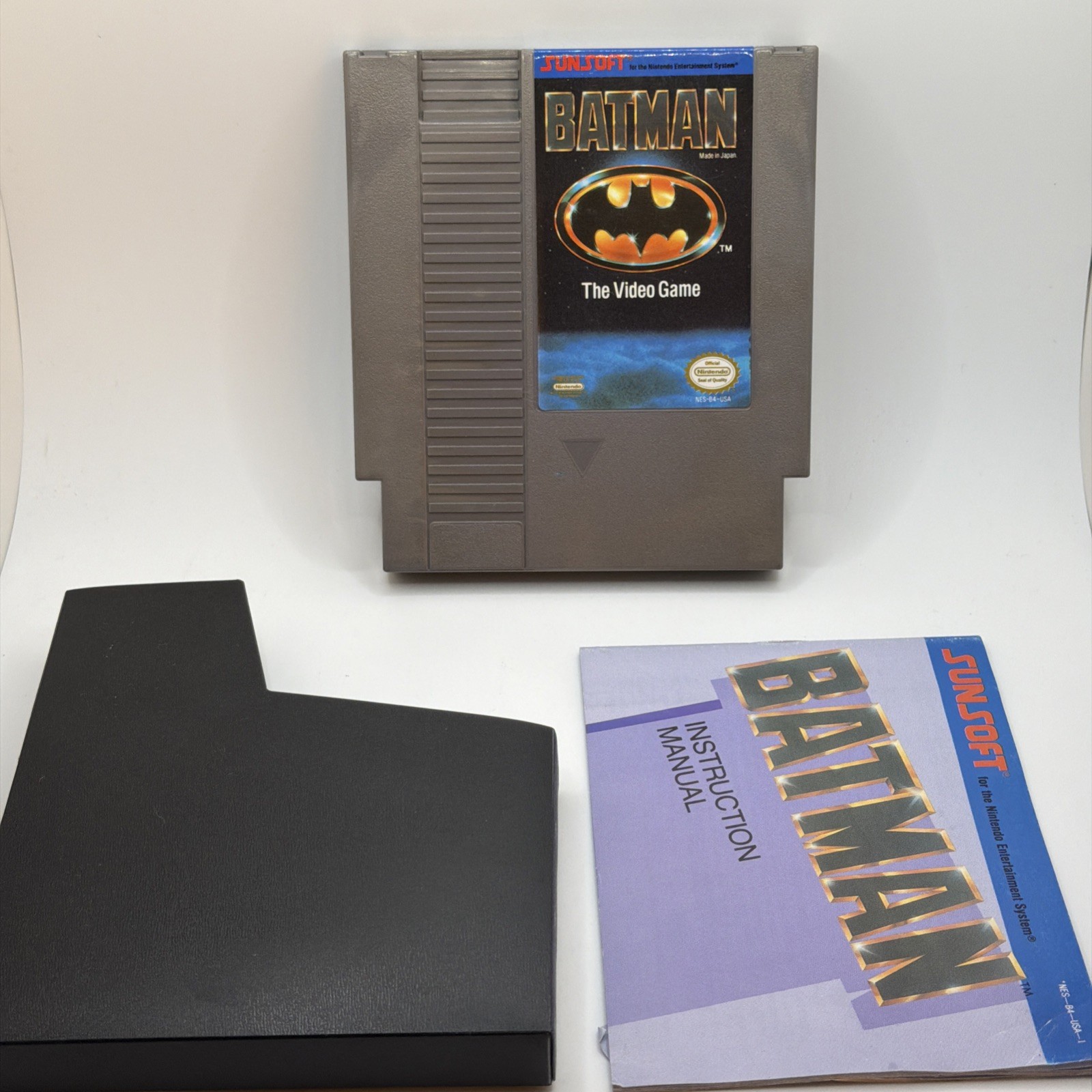 Batman The Video Game Nintendo NES 1990 Authentic Cartridge Manual Sunsoft Teste