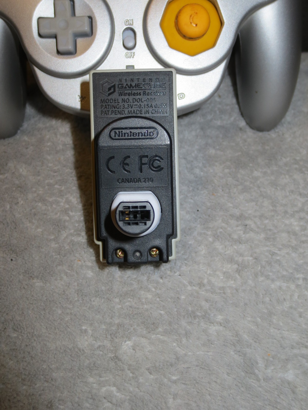 GameCube Wavebird Wireless Controller w/ Receiver – Tested – Works on Ch. 2 Only