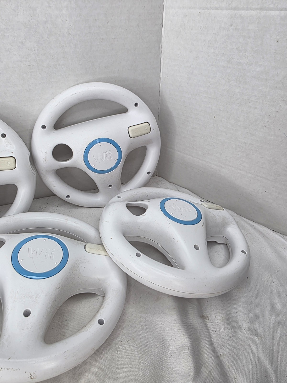 Lot of 7 Nintendo Wii Steering Wheels RVL-024 Mario Kart Remote Attachments OEM
