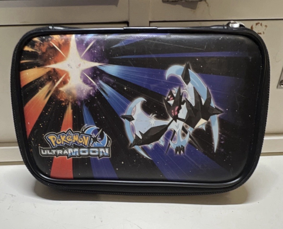 Pokémon Ultra Moon Hard Shell Padded Carrying Case Black for Nintendo 3DS