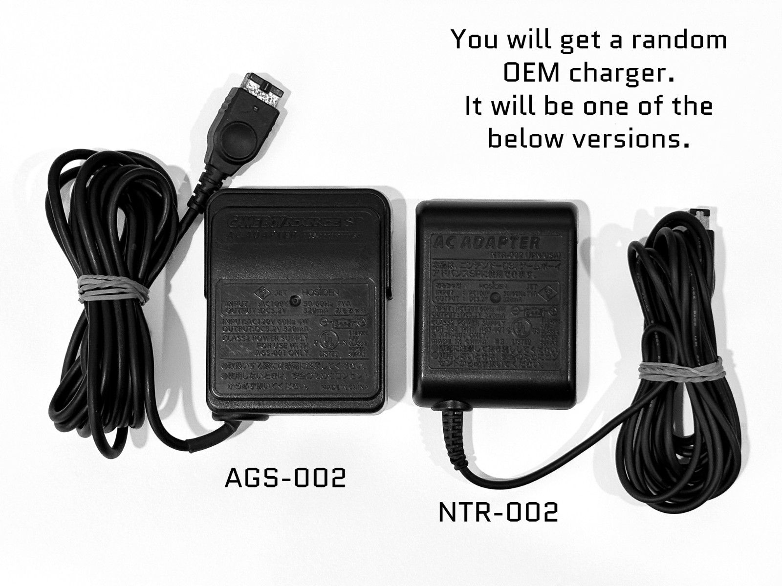 OEM Nintendo DS Game Boy Advance SP GBA SP Charger AC Adapter AGS-002 NTR-002