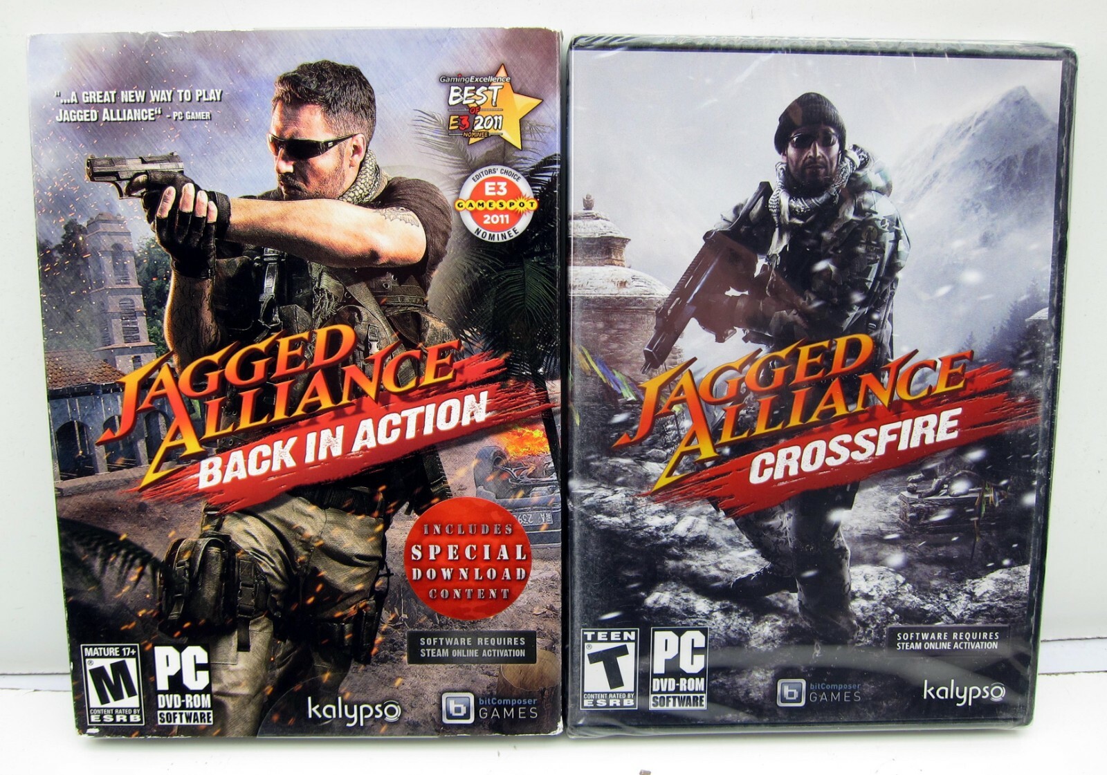 New Sealed Jagged Alliance Back In Action & Crossfire PC Video Game Windows