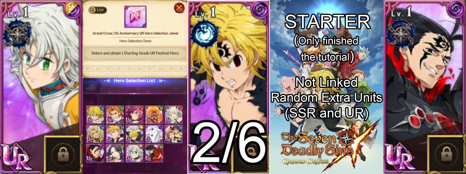SEVEN DEADLY SINS GRAND CROSS, Nemesis Meliodas x2, Tristan, DK Zeldris, GLOBAL