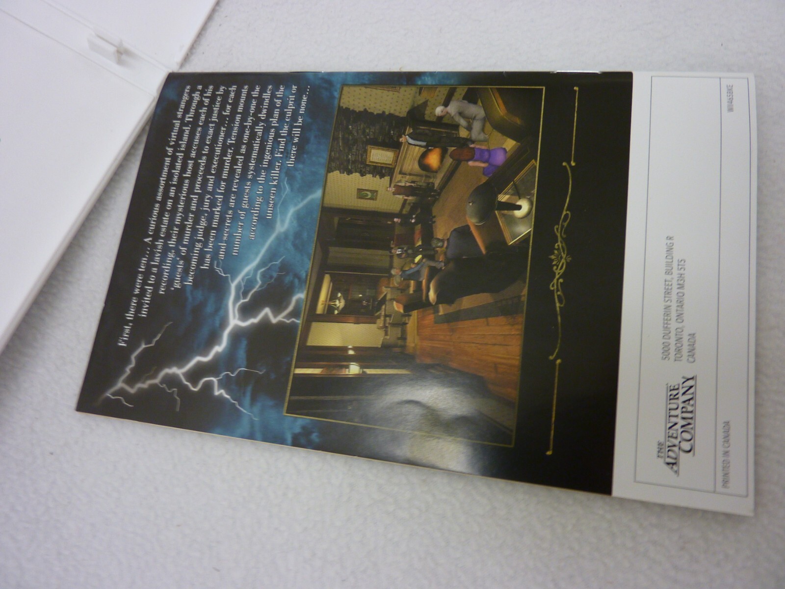 NINTENDO Wii AGATHA CHRISTIE : AND THEN THERE WERE NONE 2007 TESTED BOOKLET
