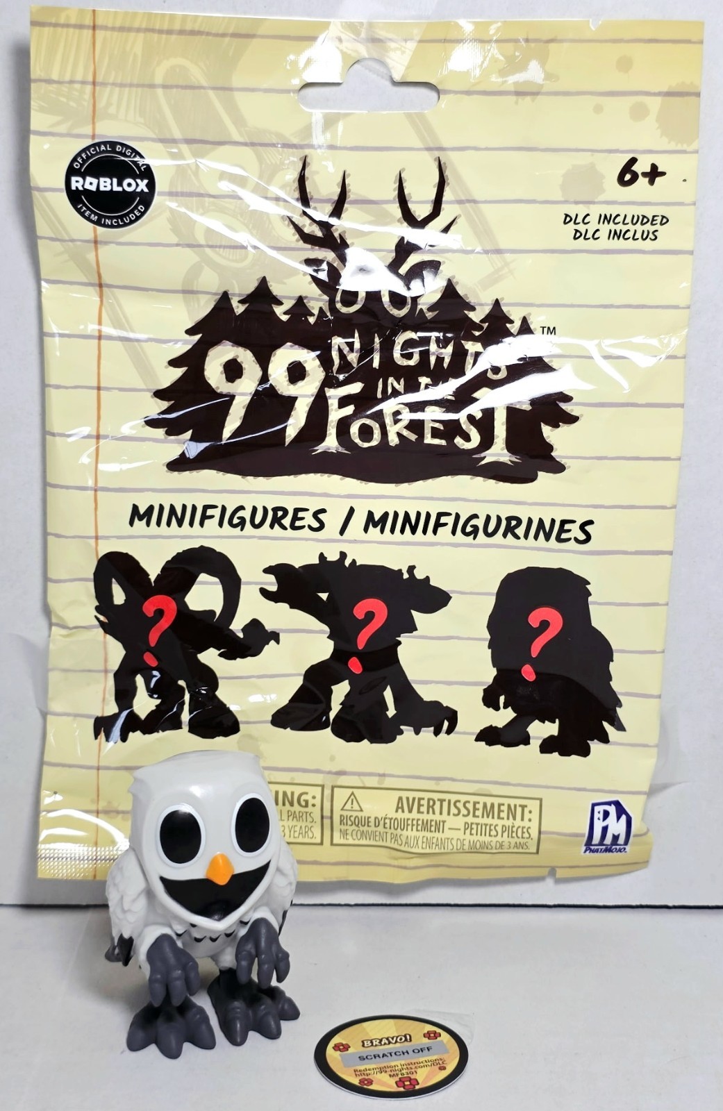 Roblox 99 Nights In The Forest THE OWL Blind Bag Mini Figure W/ Code Le Hibou