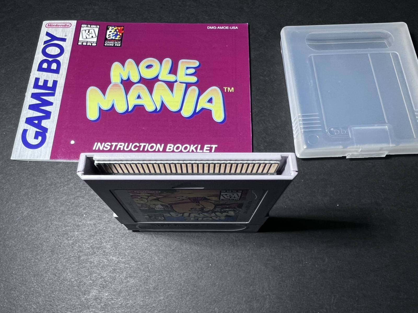 Mole Mania Nintendo Game Boy 1996 – Cartridge, Case and Manual