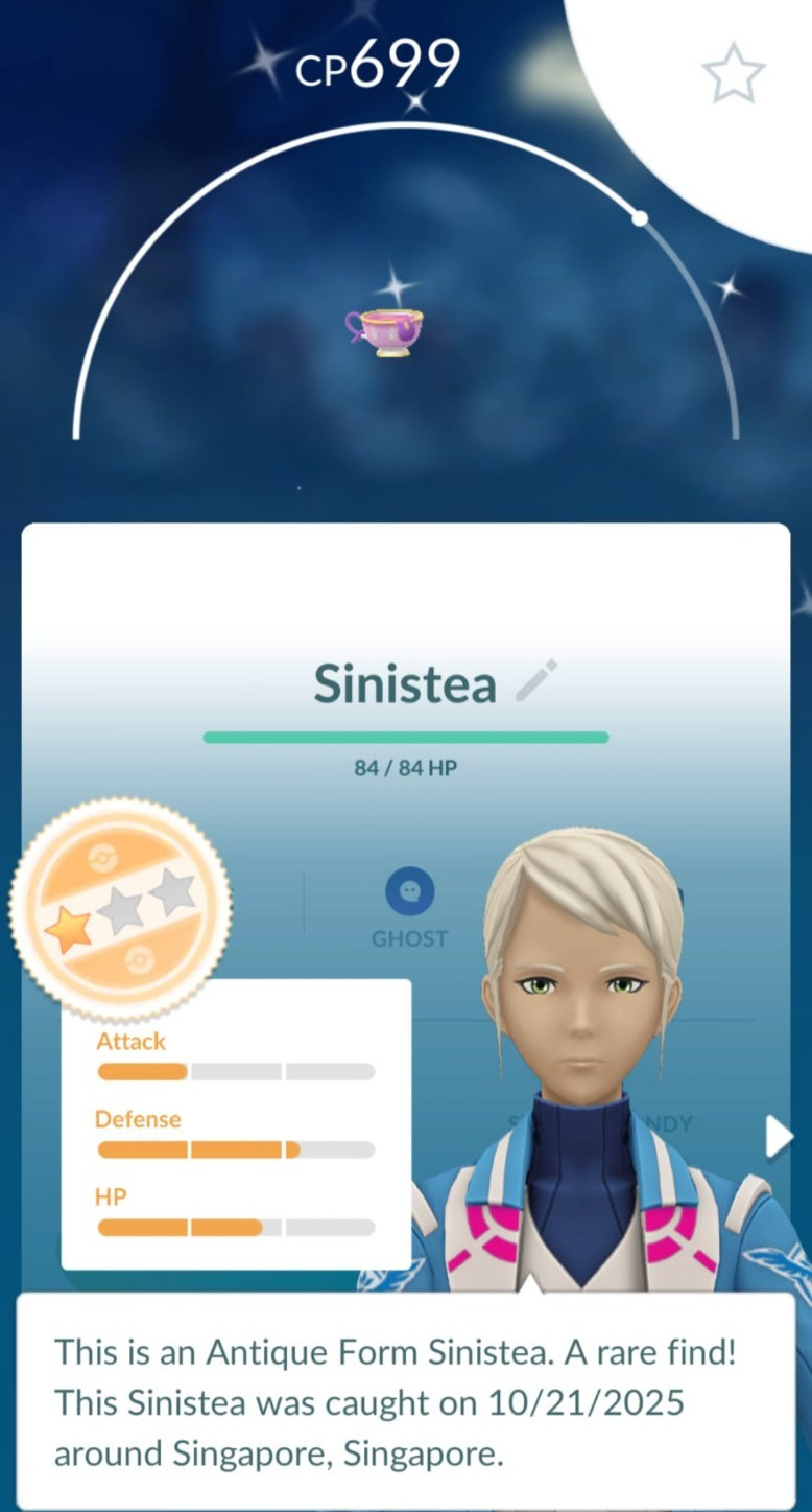 Shiny Antique Form Sinistea – Trade 20kstardust