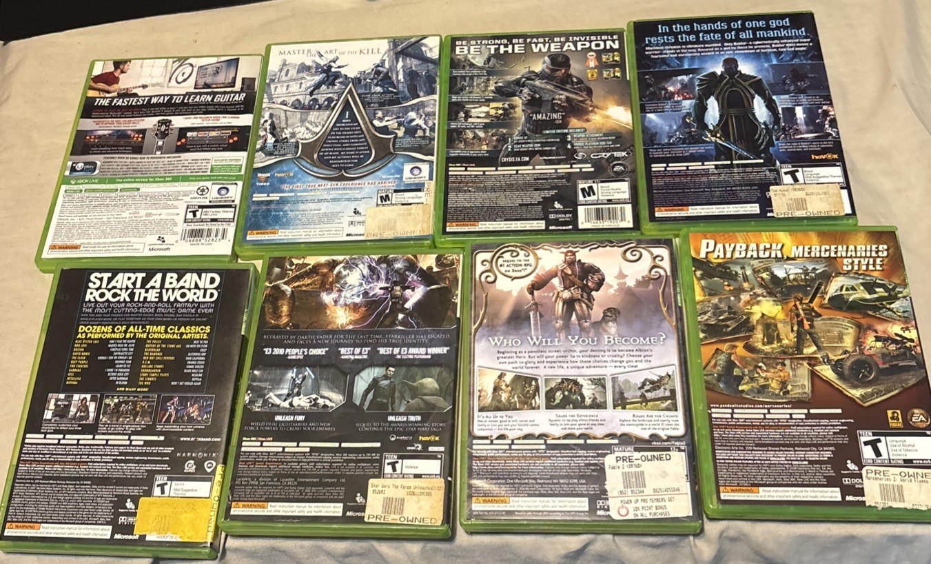 xbox 360 game lot tested