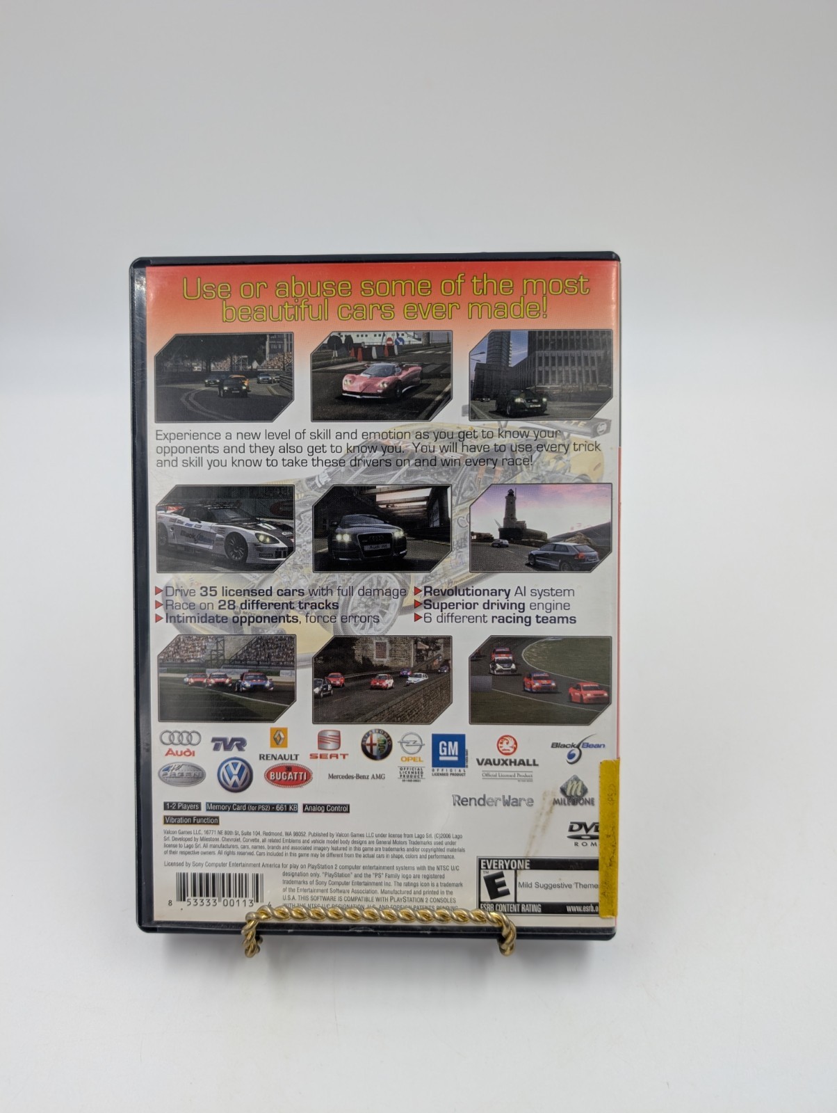 Corvette Evolution GT (Sony PlayStation 2, 2006) Ps2 w/ Manual