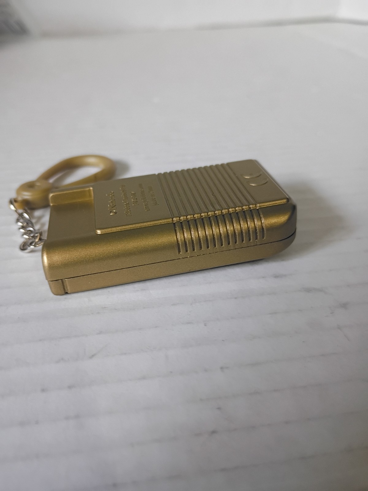 Nintendo Gameboy Classic keychain backpack clip charm tag plastic gold