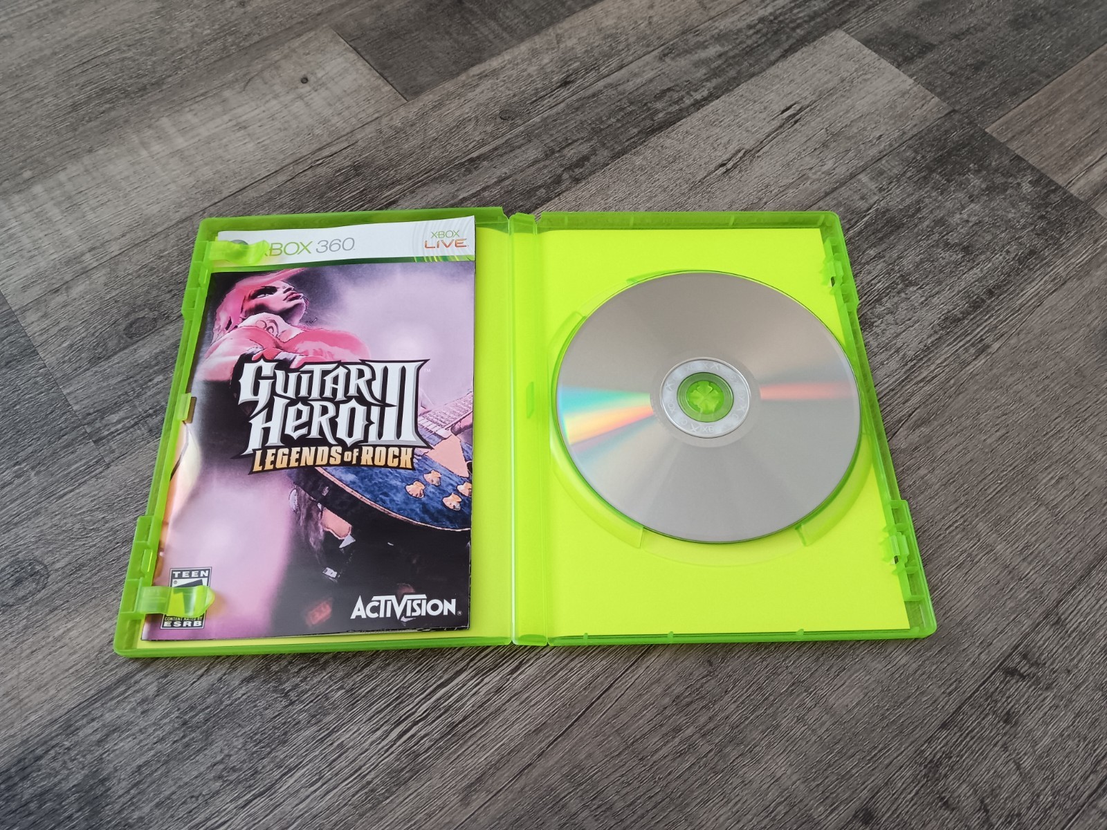 Guitar Hero 3 III Legends of Rock Xbox 360 2007 Activision Video Game CIB Manual