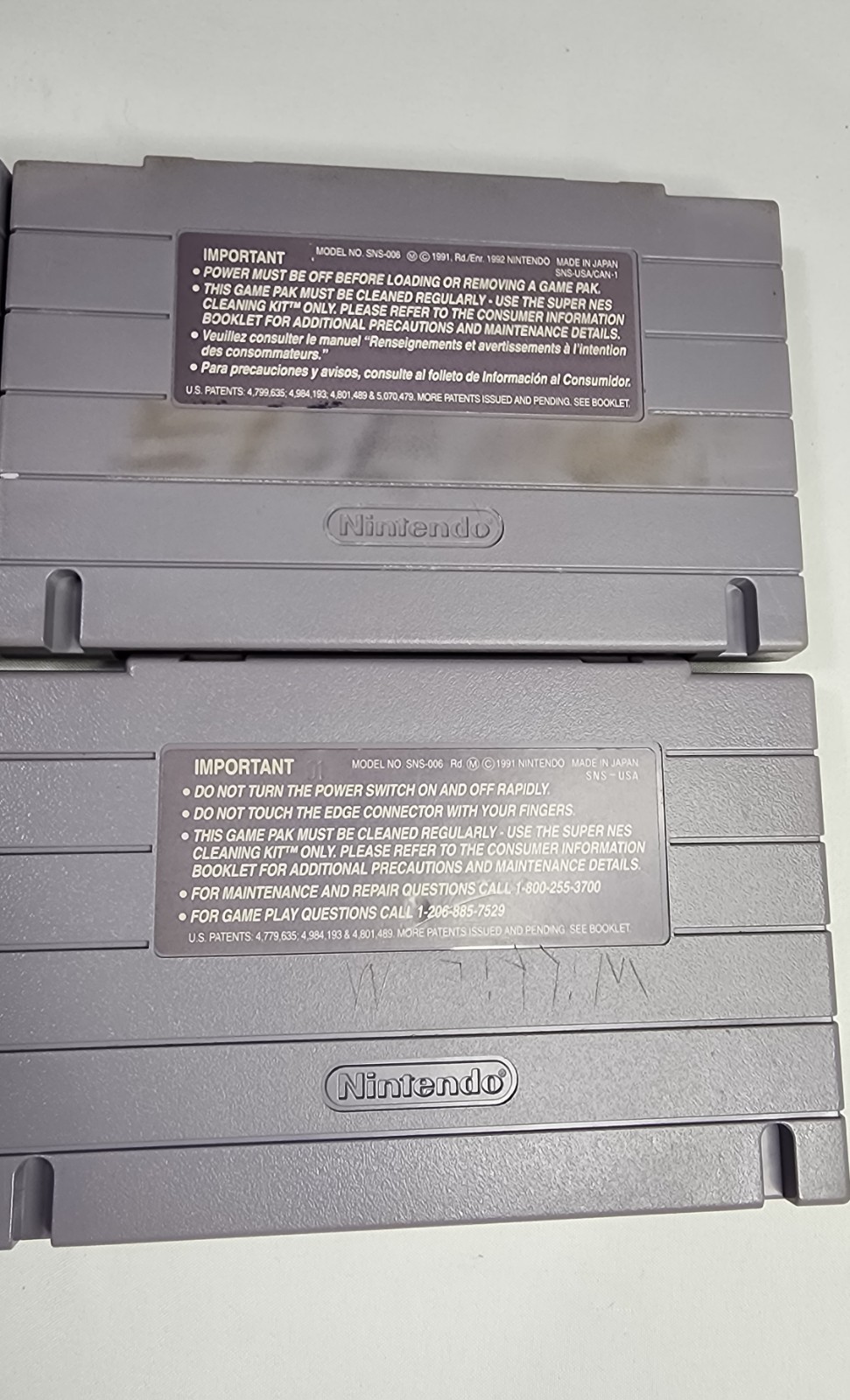 Lot Of 4x Mixed SPORTS Super Nintendo SNES Video Game Cartridges TESTED