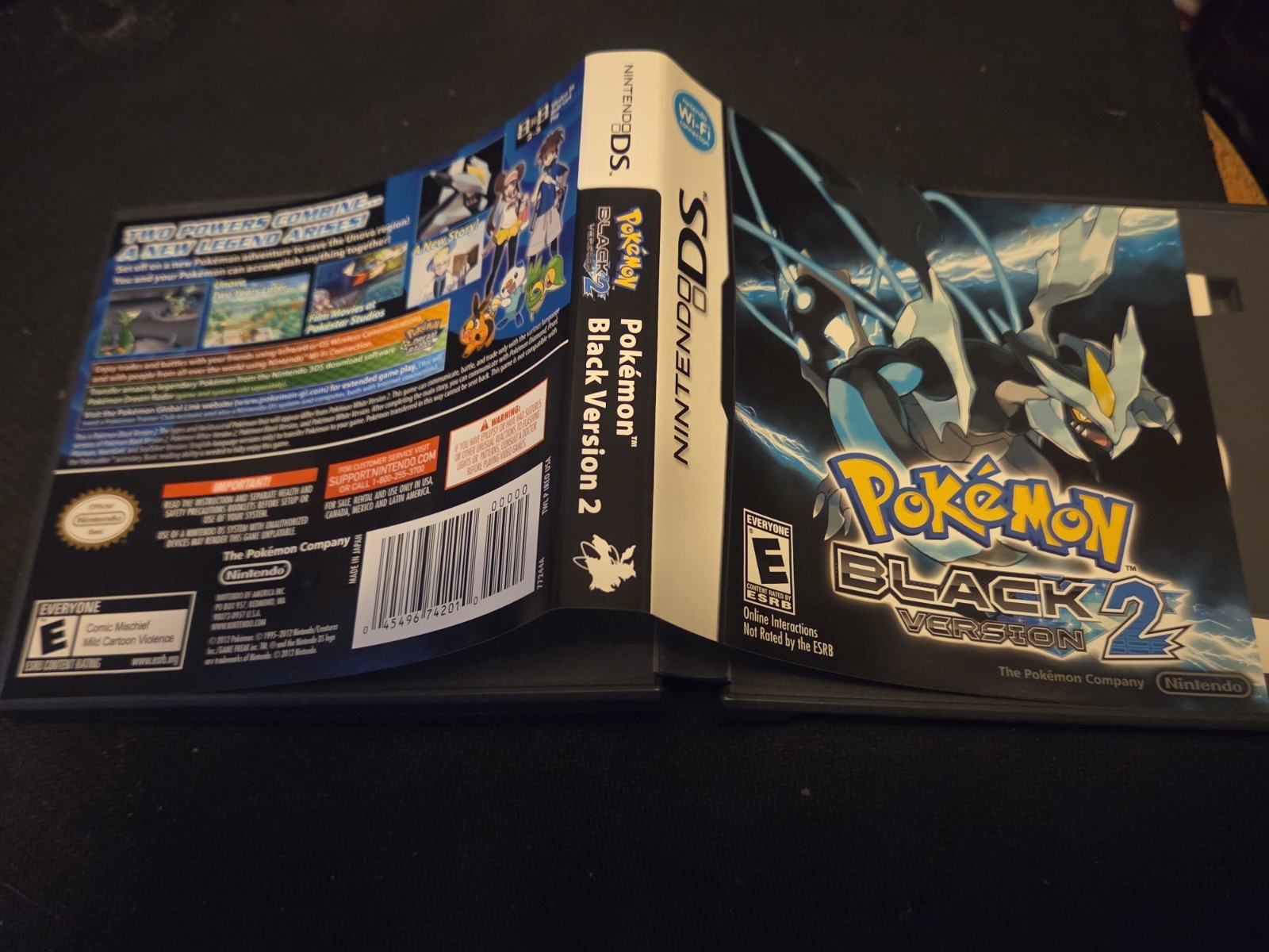 Pokémon Black Version 2 (Nintendo DS, 2012) **BOX AND INSERTS ONLY**