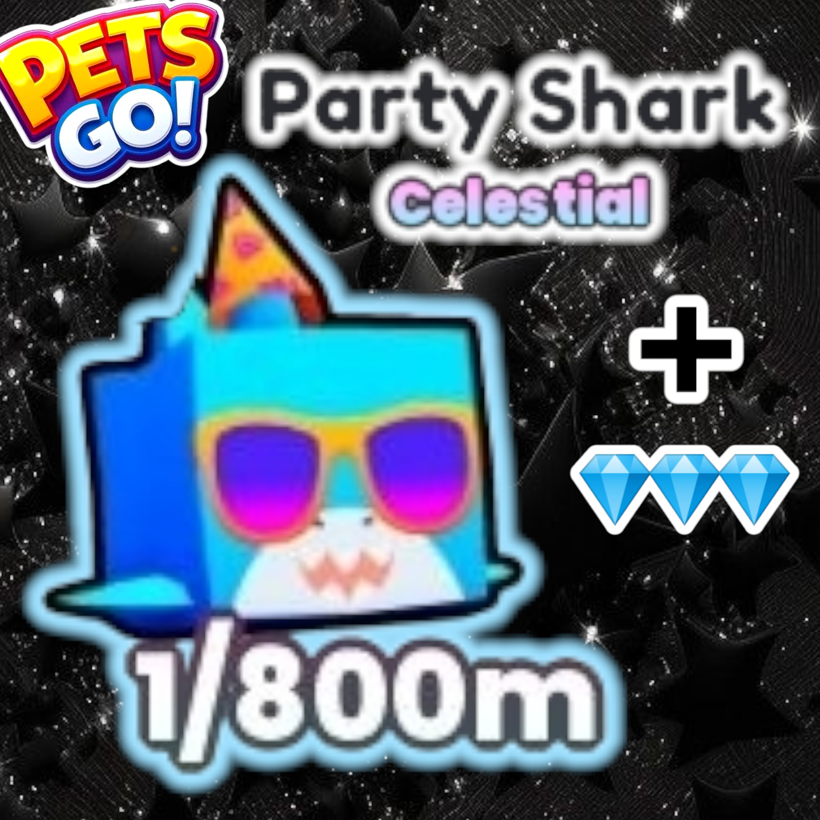 Pets GO. Party Shark + 1 Million Diamonds. 2024 New Years Event. Same Day