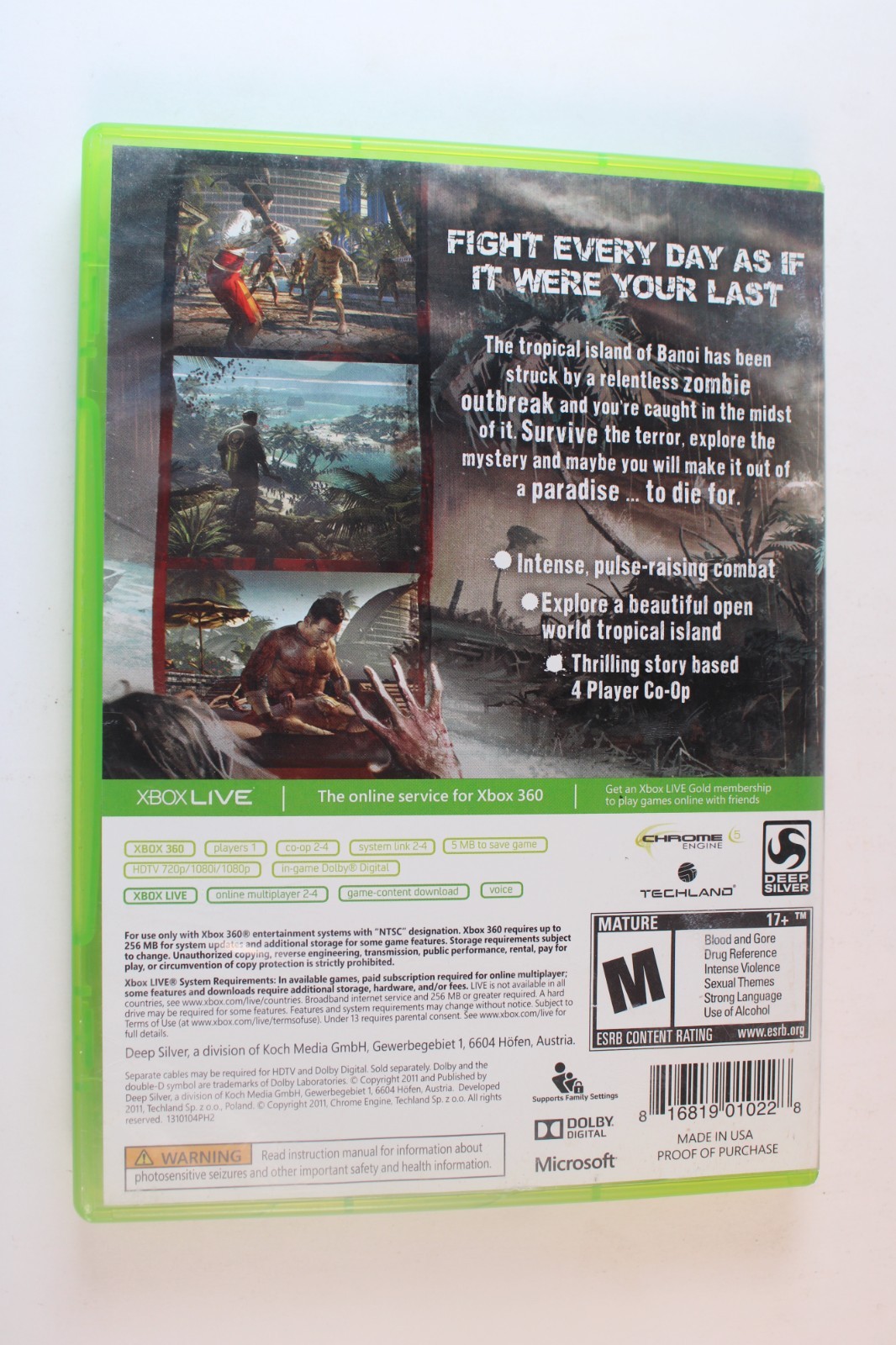 Dead Island — Game of the Year Edition (Xbox 360, 2012) Complete Tested Working