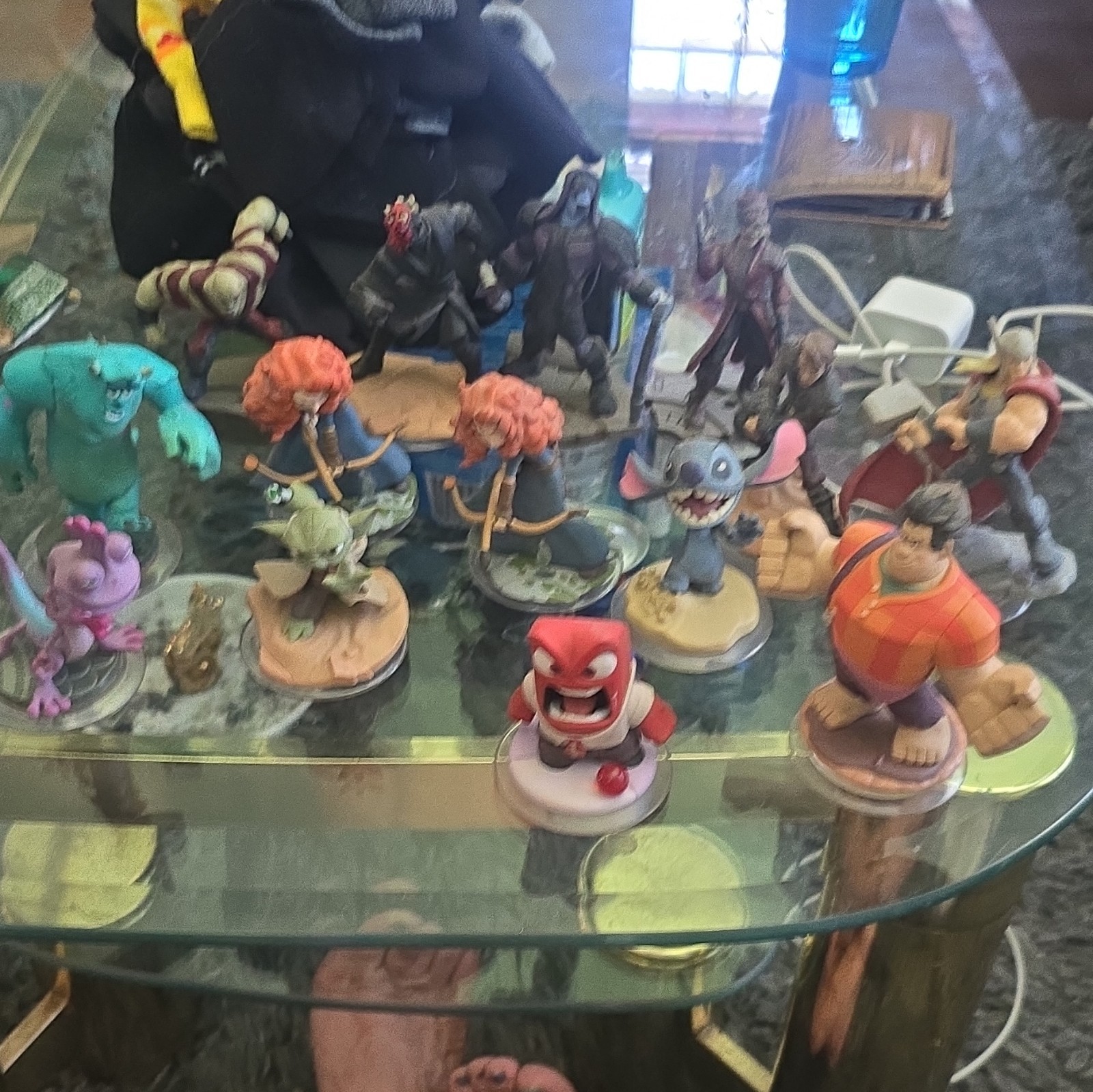 Disney Infinity Character Figure Lot – Yoda, Stitch, Ralph, Anger, Merida