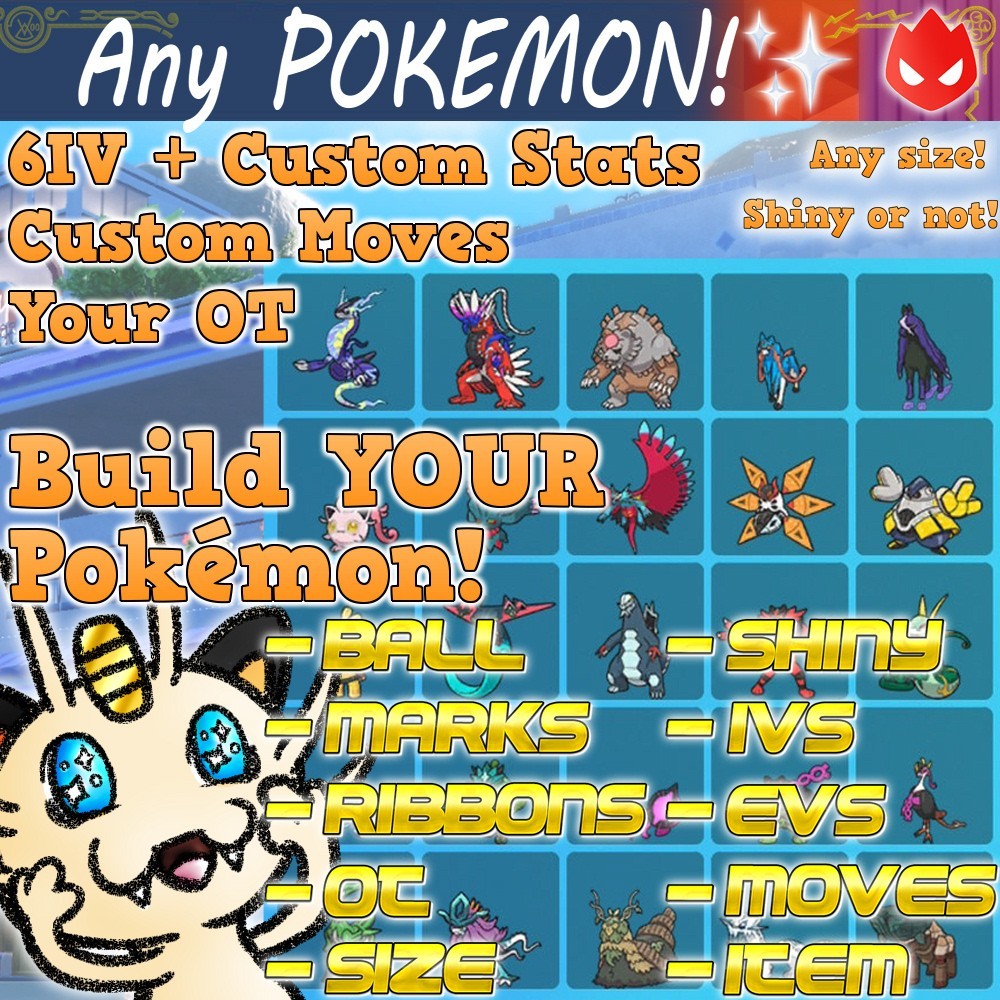 BUILD ANY LEGAL POKEMON Scarlet Violet Shiny Bundle +6IV – TRADES 3PM-8PM (PT)
