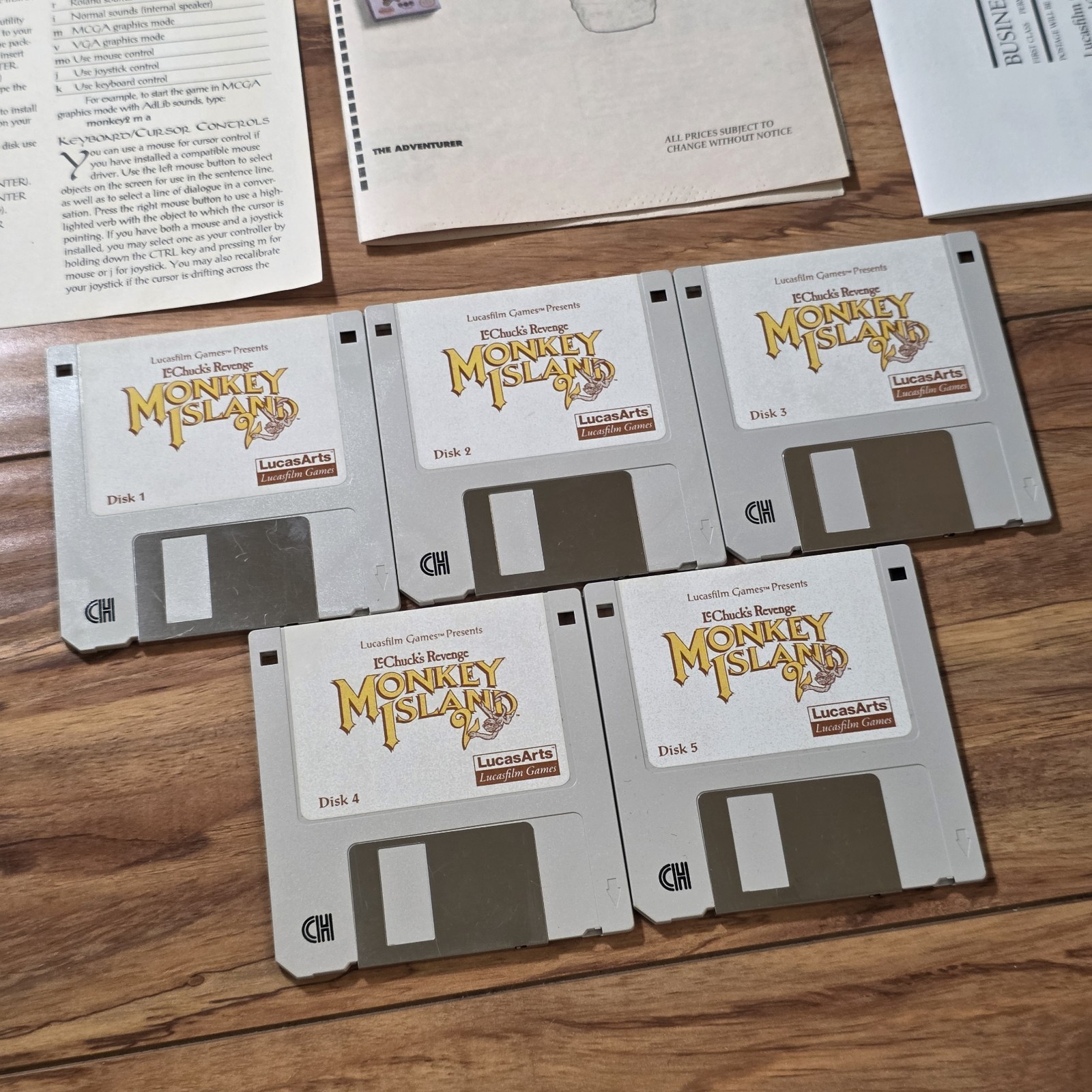 Monkey Island 2: LeChuck’s Revenge PC 3.5″ Floppy Disk 1991 MISSING SPINNER