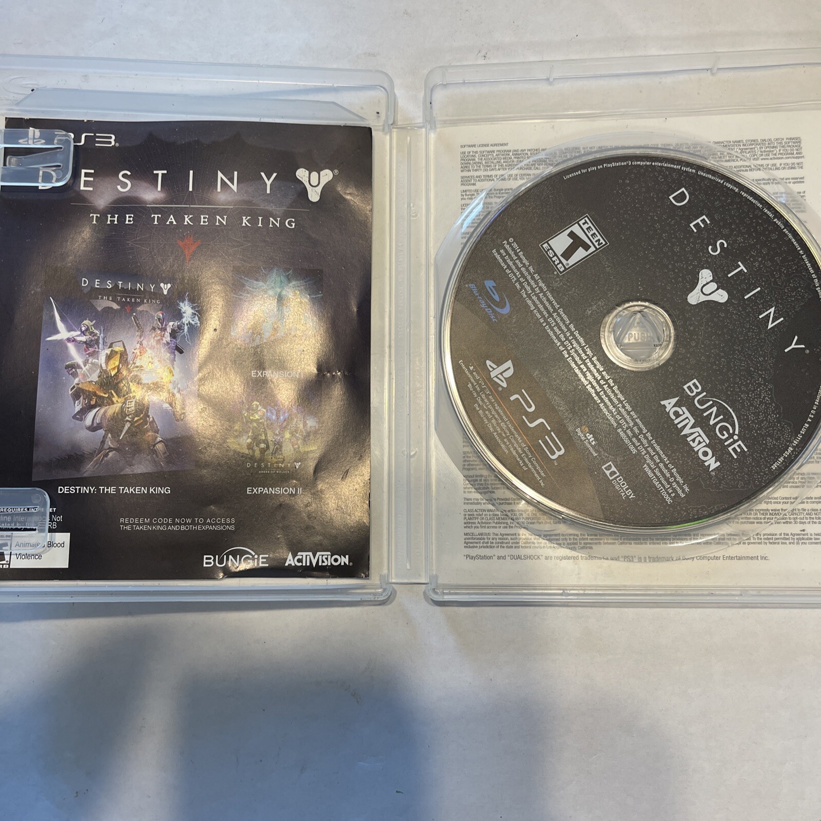 Destiny: Taken King Legendary Edition Playstation 3- Not Sure if Code is Used.
