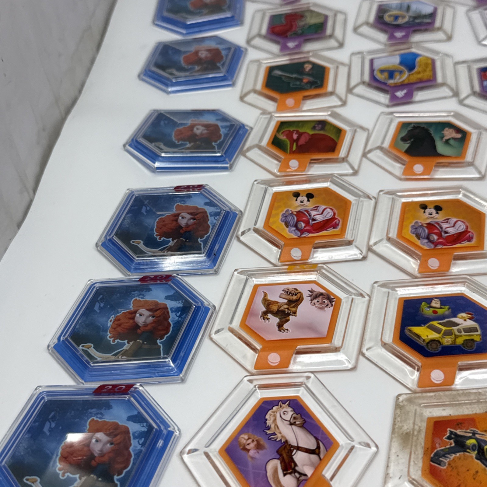 Lot Of 110 DISNEY INFINITY 2.0 3.0 Stitch Bolt Frankenweenie Brave Power Disc