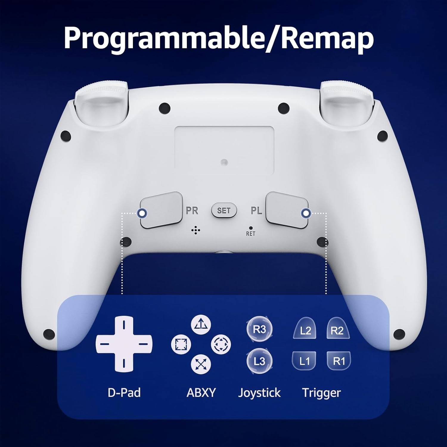 Advanced Wireless Controller for PS5 – Customizable RGB & Hall Effect Feedback