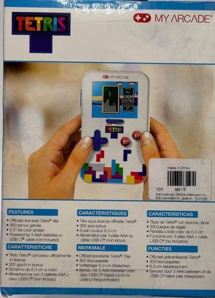 New My Arcade Tetris Go Gamer Portable Gaming System DGUNL-7029 FREE SHIPPING